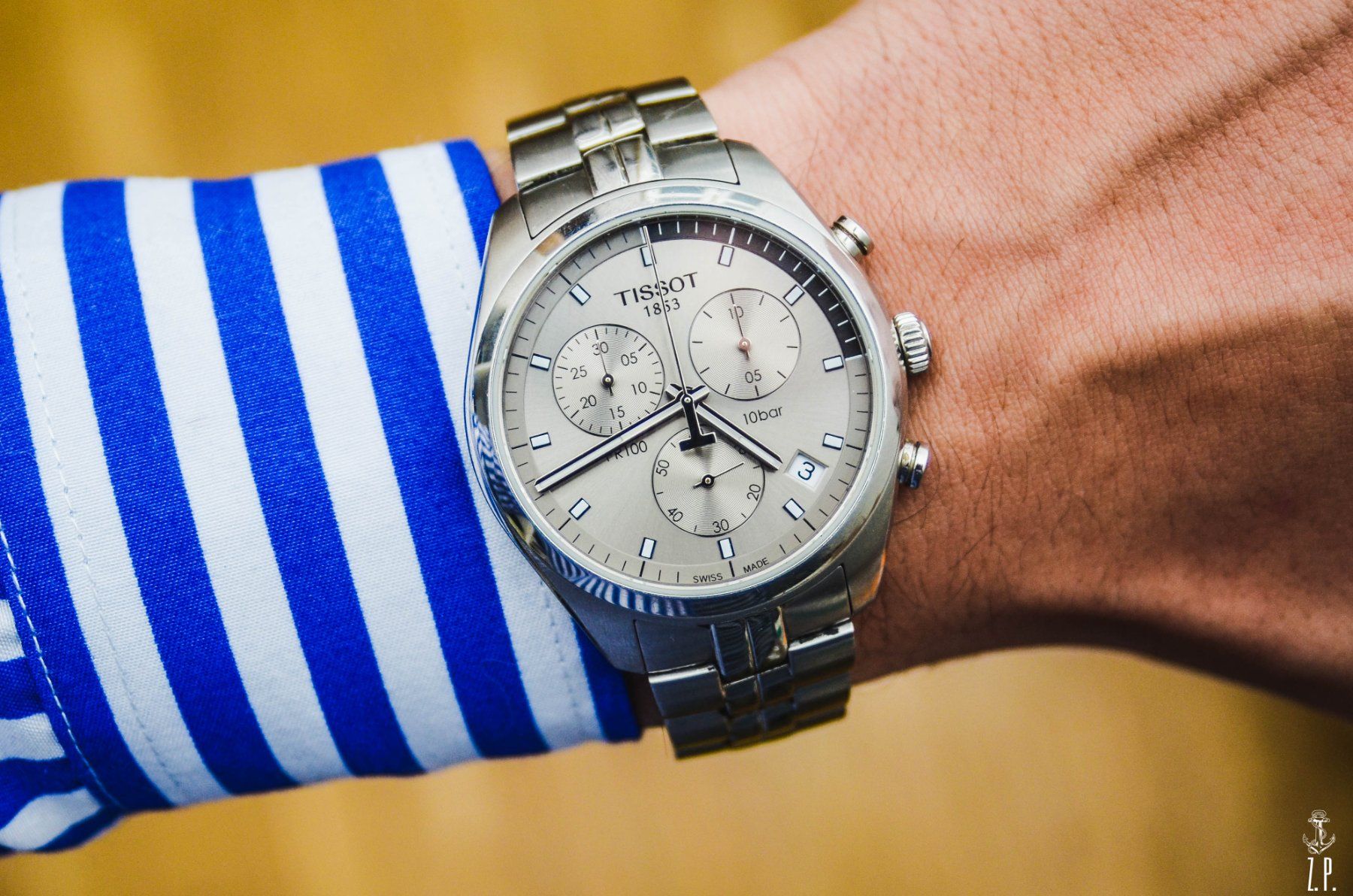 Tissot Uhren: Tissot PR100 Chronograph Silver Dial Herren Uhr – Gebraucht aus Boswil von ZPwatches 7