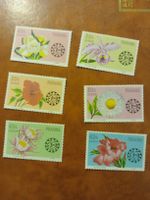 Lot de 6 timbres Panama fleuris, collection printemps!