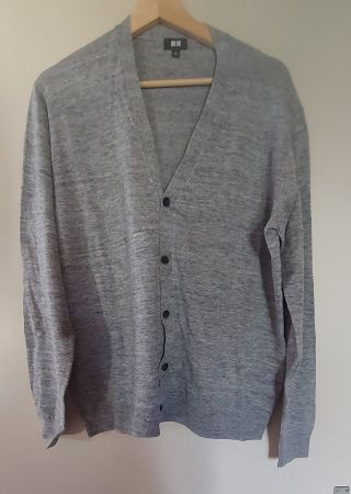 Uniqlo Cardigan, Herren L/XL, Grau
