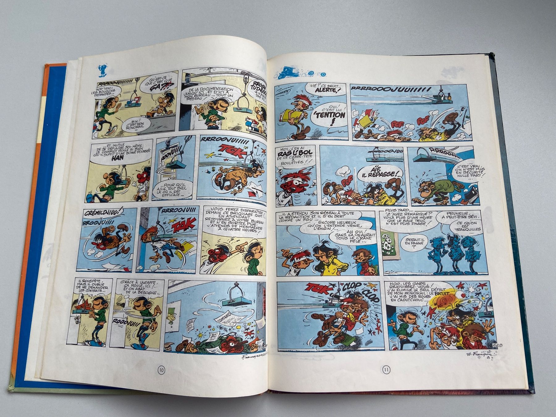 Fumetti: Gaston 10: Le Géant de la Gaffe, ancienne édition dos rond – Usato da Fribourg venduto da J334455 3