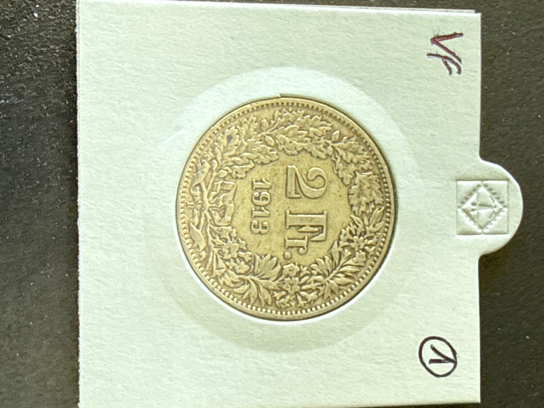 Tutti le monete: Suisse - 2 francs - 1913 - Silver Coin – Usato da Pully venduto da ta571