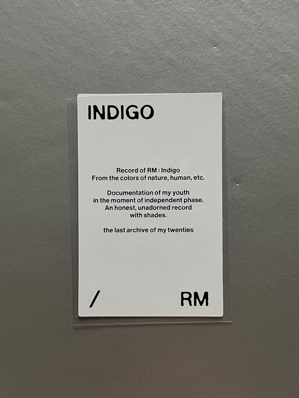 Carte collezionabili: PC Photocard BTS RM Indigo Hand – Usato da Zürich venduto da eloises_lens 1