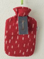 Fashy Wärmeflasche mit Wolleüberzug - Rot, neuwertig! (52)