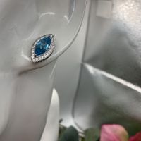 Ohrstecker Sterlingsilber mit Topas Swiss Blue