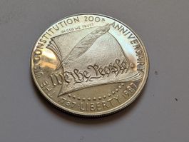 🇺🇸  USA Constitution Dollar 1987  silver 26.8g .900