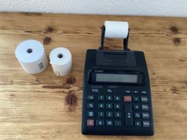 Casio Rechnungsmaschine mit Papier, batteriebetrieben