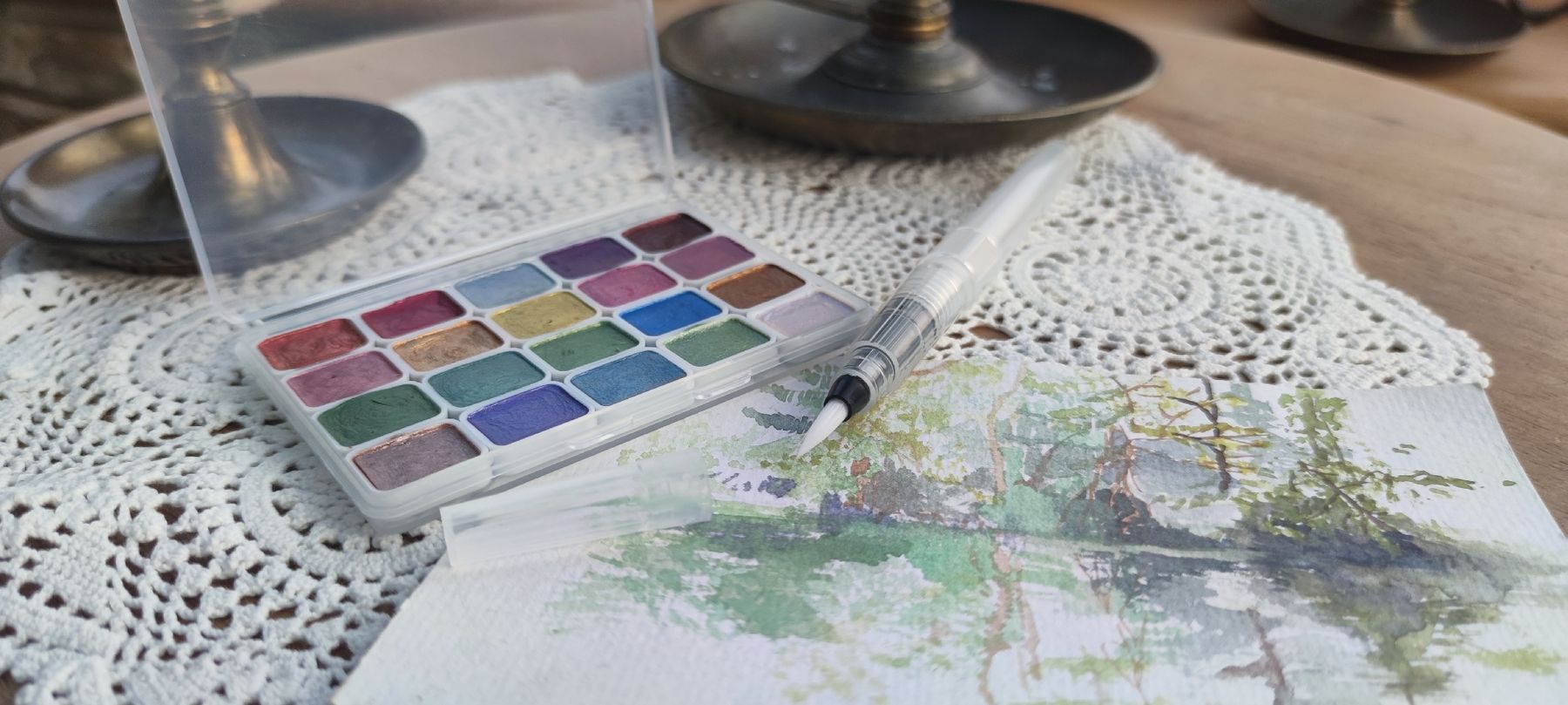 Colori: Aquarellfarben Set mit Pinsel – Nuovo e nell'imballaggio originale da Grünen venduto da Coia 1