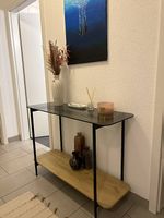 Console en bois et en verre 