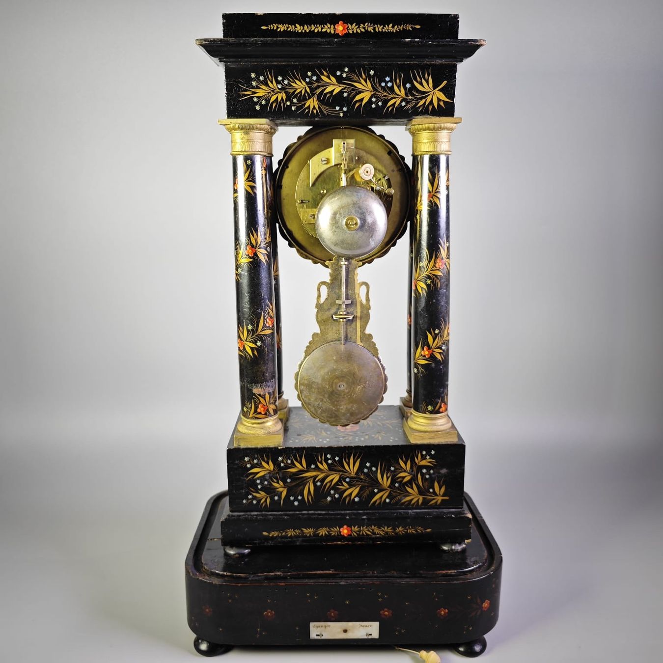 Carillon: Pendeluhr Portaluhr mit Spieluhr /franz. – Usato da Schönenwerd venduto da Swissmusicbox 1