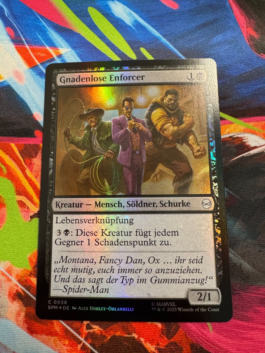 Magic The Gathering Carte collezionabili: Gnadenlose Enforcer - Foil - Marvel's Spider-Man - Magic – Nuovo (secondo la descrizione) da Bülach venduto da Pfrenzel