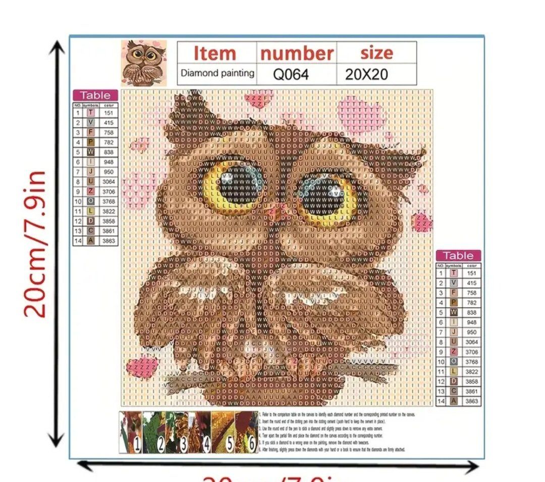 Kit bricolage: Diamant Painting Eule 20x20cm – Nuovo e nell'imballaggio originale da Aarau venduto da ozgysi 1