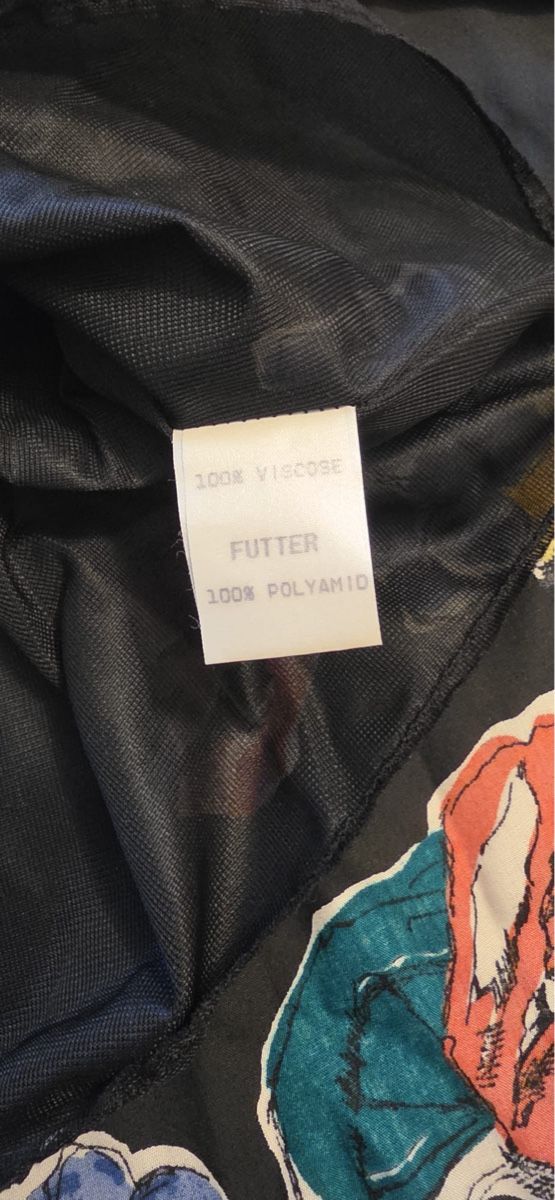 Gonne: Sommerrock schwarz mit Blumenmuster, Gr. 38, Viskose/Polyami – Usato da St. Gallen venduto da mania03 3