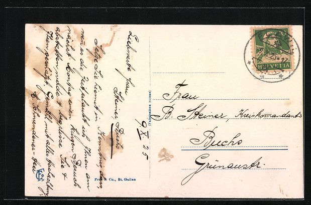Cartoline postali: AK Flawil, Totalansicht der Ortschaft – Usato da Berlin venduto da bartko-reher 1