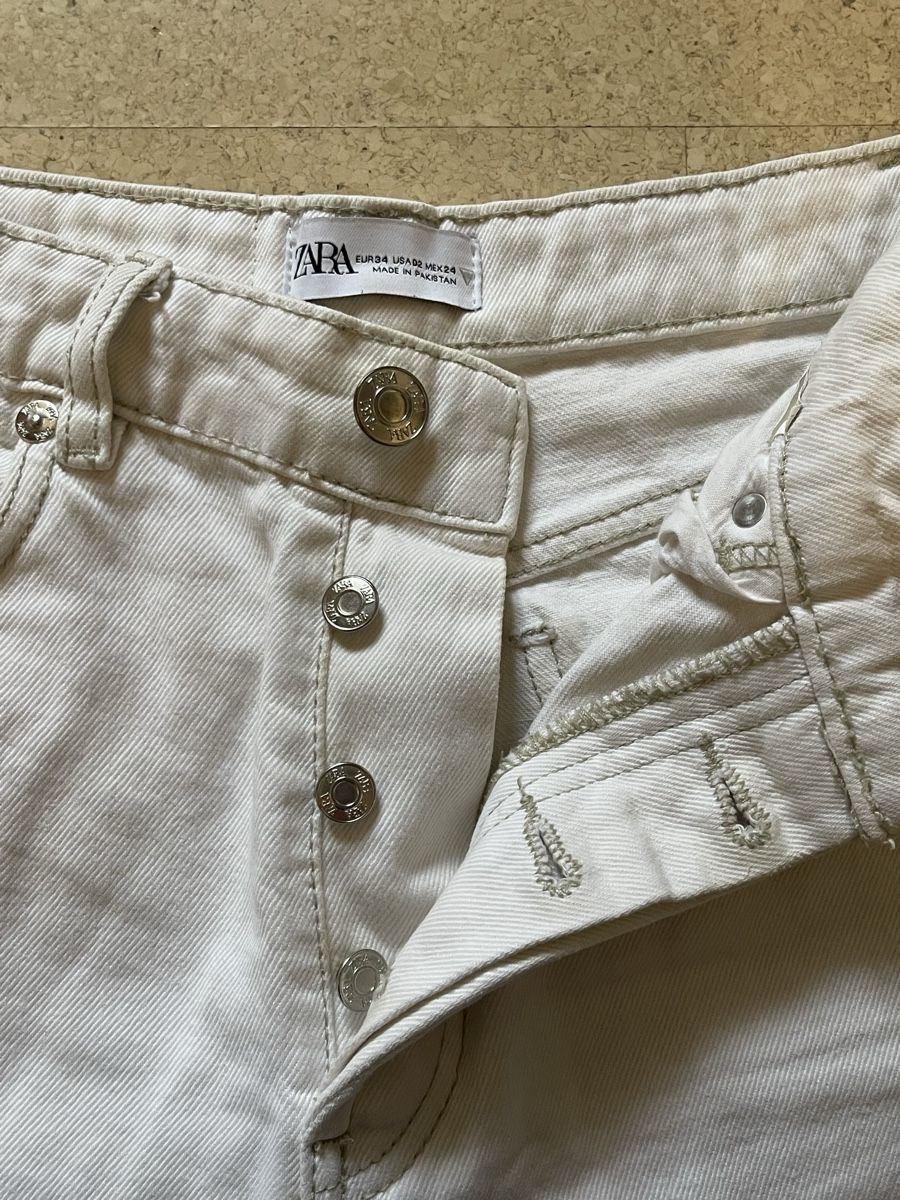 Zara Pantaloni: Zara creme farbene Jeans Grösse XS – Nuovo (secondo la descrizione) da Neuheim venduto da fab_7m2f 3