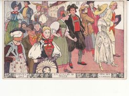 Vevey Fête des Vignerons 1905 mit Bahnstempel Vevey
