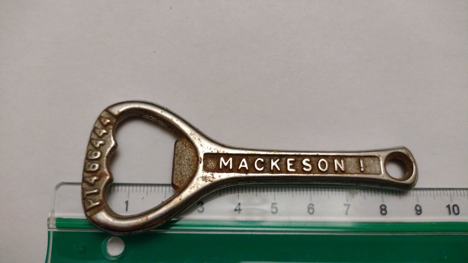 Flaschenöffner & -verschlüsse: Antiker Flaschenöffner MACKESON I mit Patentnummer – Gebraucht aus Baden von TellsKuchenhaus 2