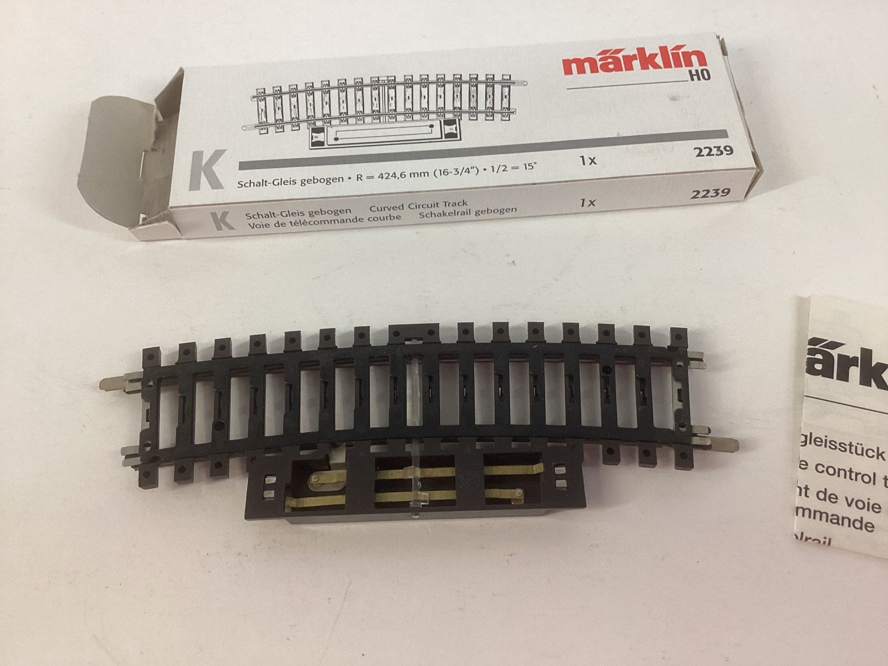 Märklin Modellini di ferrovie: Märklin H0 2239 Schaltgleis gebogen – Nuovo (secondo la descrizione) da Rodersdorf venduto da Joerg11 1