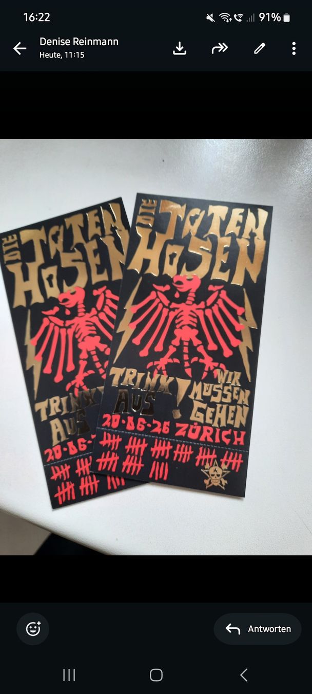 Biglietti: DIE TOTEN HOSEN – Nuovo e nell'imballaggio originale da Solothurn venduto da MogTim