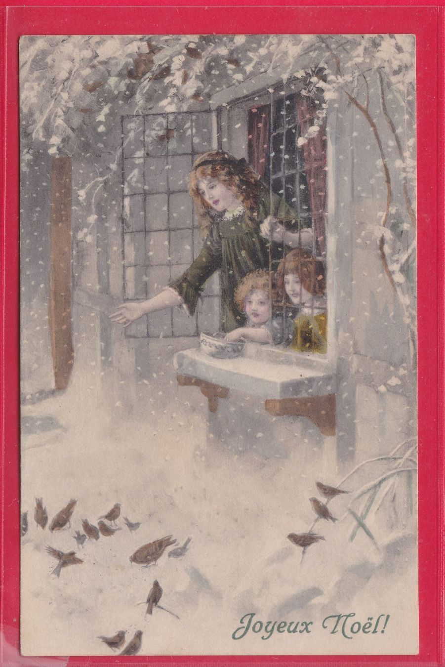 Cartoline postali: JOYEUX NOEL!, 23.12.1911 – Usato da Oberrieden venduto da Gebirgsstelze