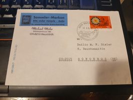 Lettre de collection avec timbre rare, année 1982! Beringen