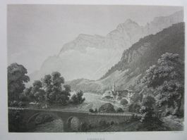 AMSTEG  STAHLSTICH  DRUCK VON DER ORIGINALPLATTE