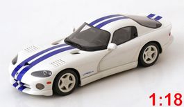DODGE VIPER RTS 1996 WEISS/BLAU 1:18 GT-SPIRIT, RESINE, neu