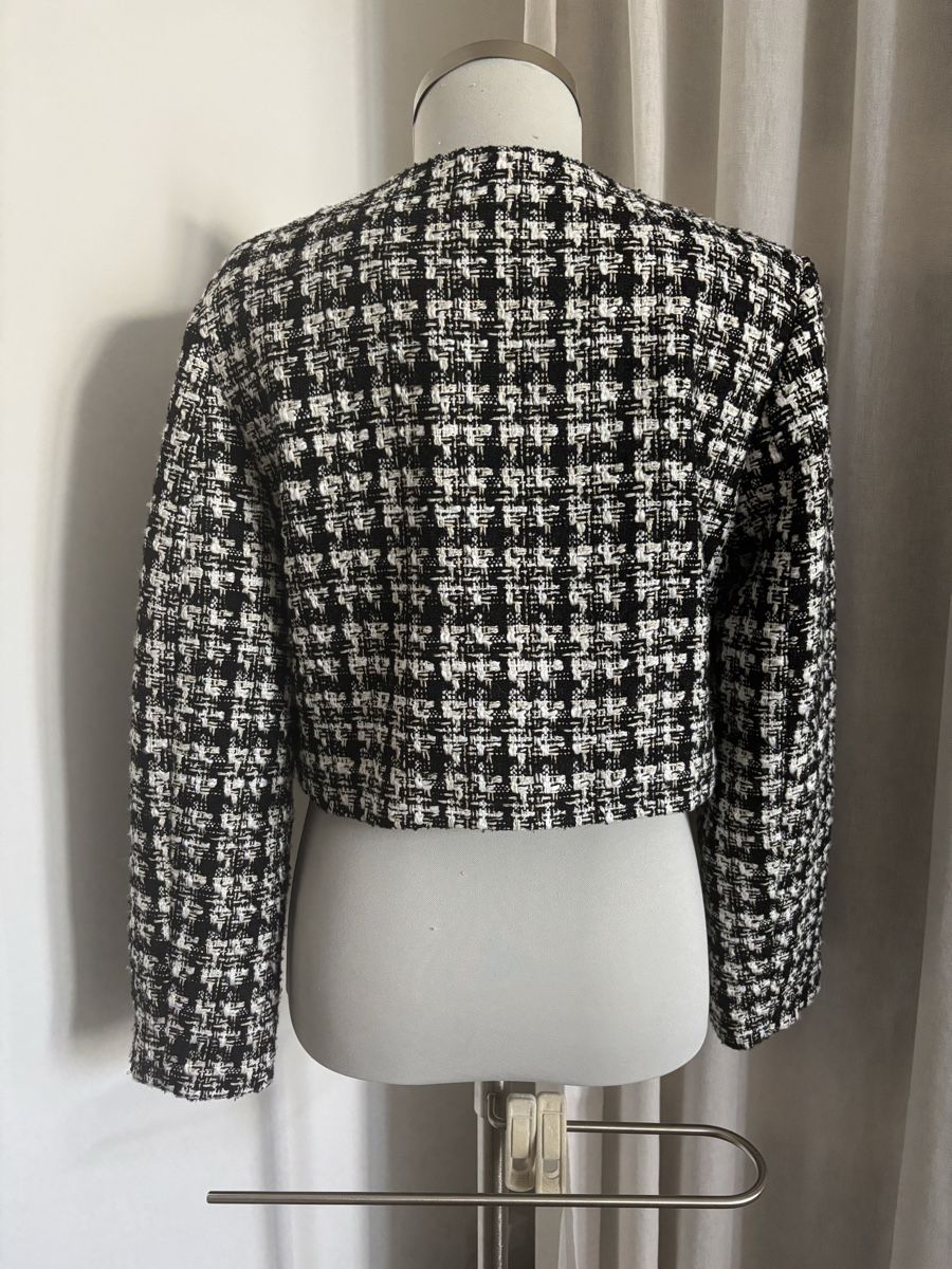 H&M Giacche: Schicke Tweed Jacke schwarz weiss Gr. M – Nuovo (secondo la descrizione) da Bäretswil venduto da Viechel 1
