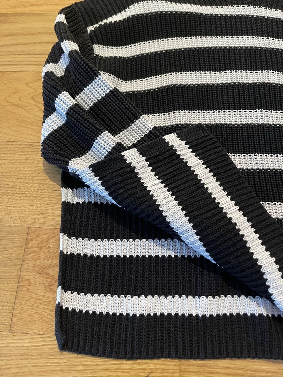 H&M Maglioni & Felpe: H&M Strickpullover, schwarz/weiss gestreift, Grösse M – Usato da Bremgarten AG venduto da arl_8nbf 1