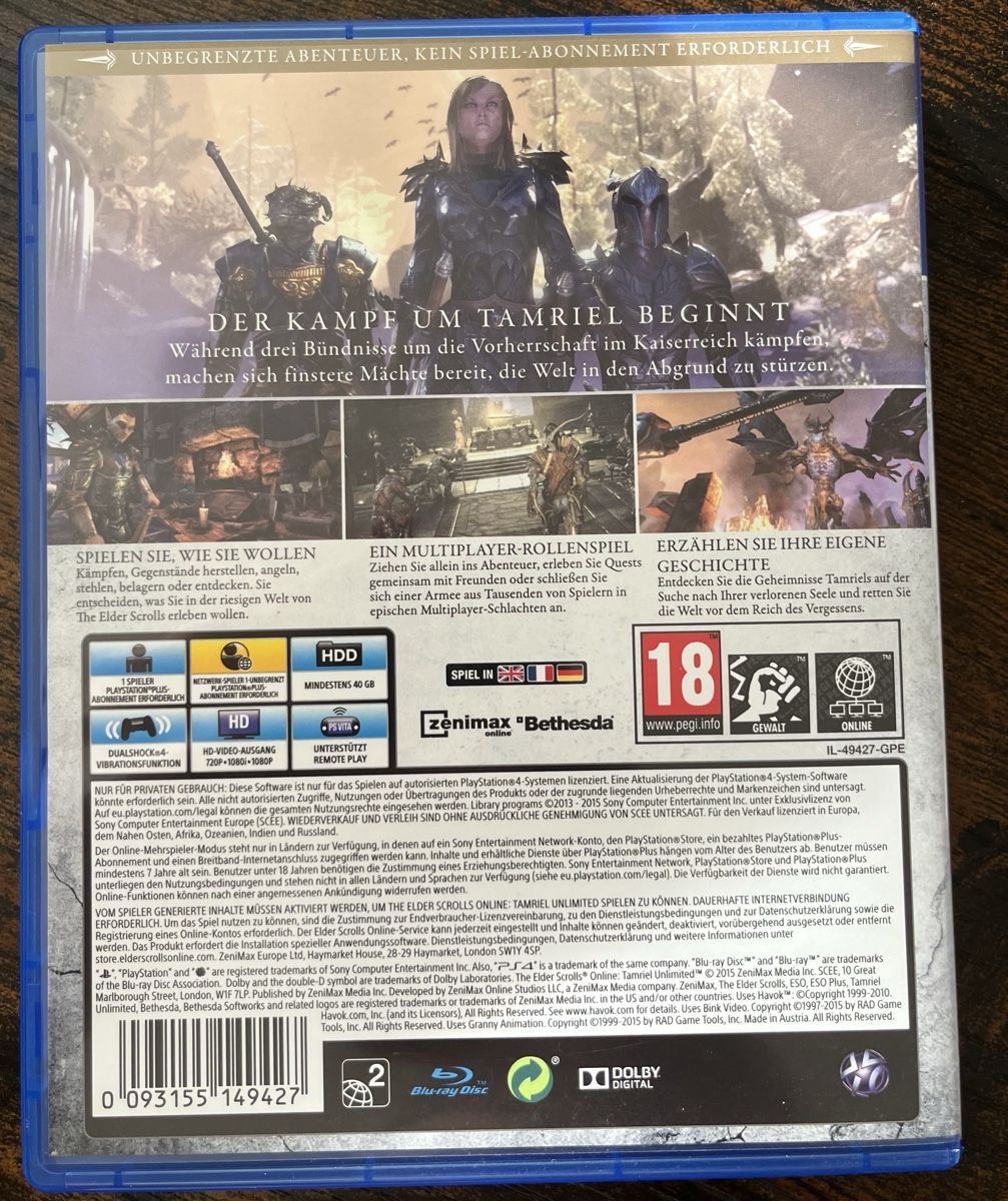 Giochi: The Elder Scrolls Online - PS4 – Usato da Zürich venduto da rtinise 1