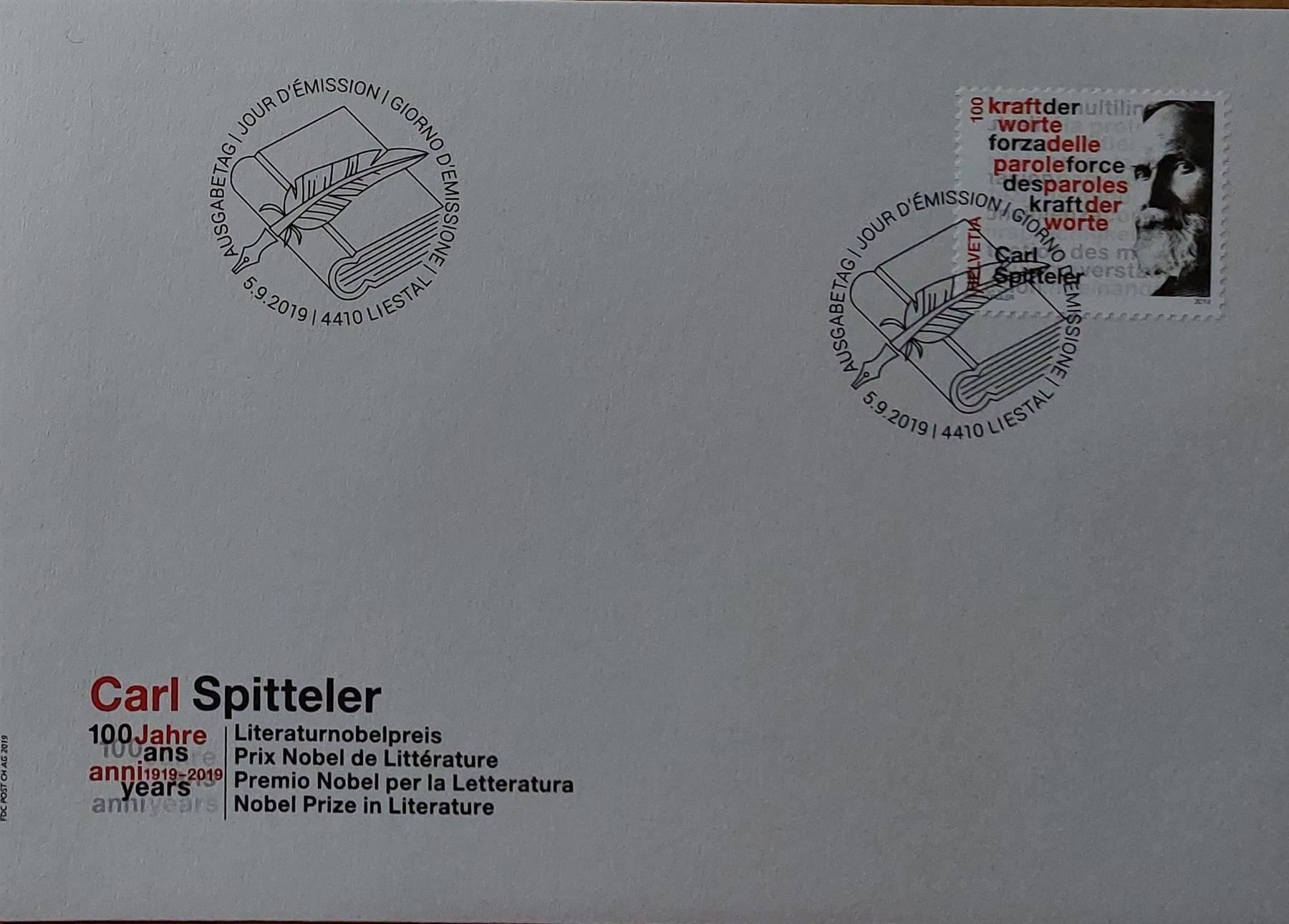 Tutti i francobolli: F1749 - FDC Carl Spitteler – Usato da Trélex venduto da Phil_Albert