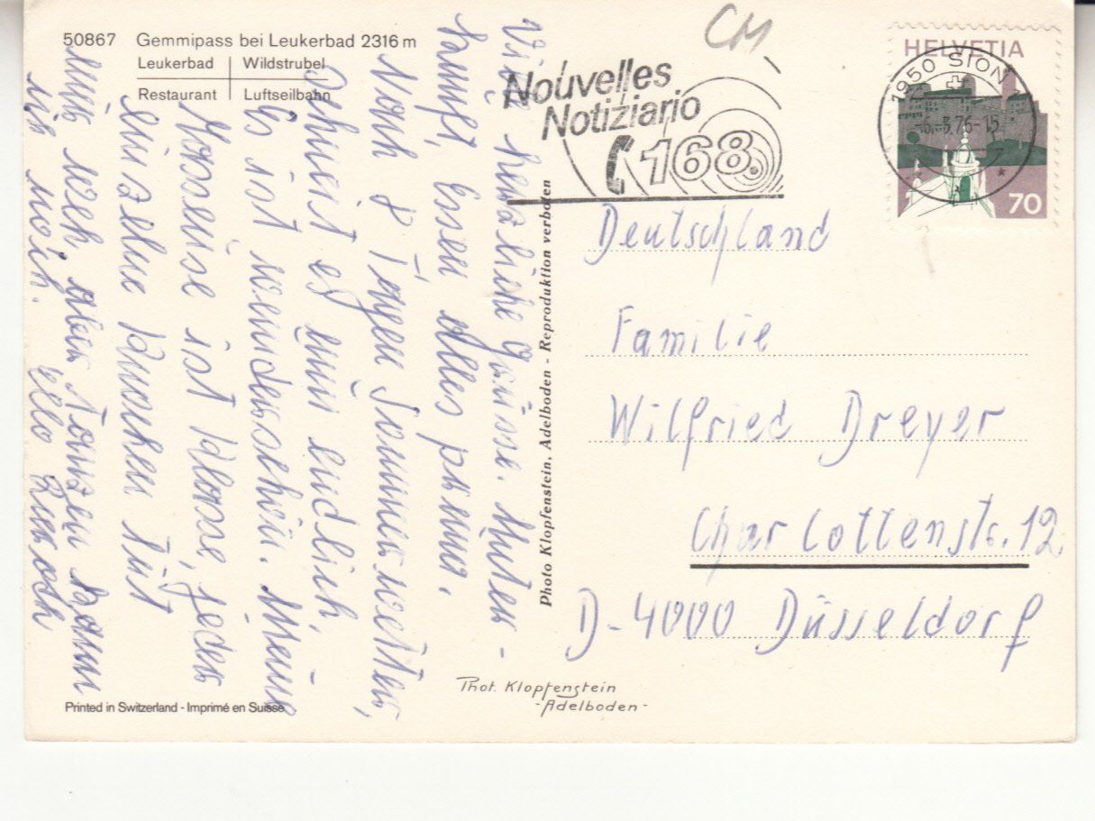 Cartes postales: Gemmipass 1967 – D'occasion à Bürglen TG par StampGraf 1
