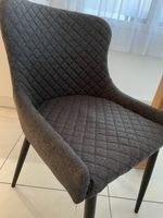 4 Esszimmerstühle, grau/schwarz (Neuwertig!)