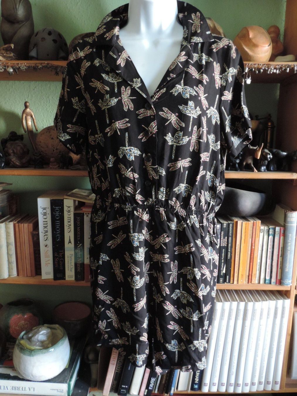 Jumpsuits: jumpsuit libellules noire – Gebraucht aus Genève von Axelle333