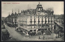 Luzern, Hotel Monopol und Blick die Stra