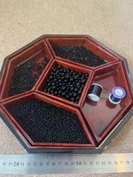 Set Onyx + Glasperlen schwarz 3–5mm + Faden DIY
