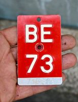 Velonummer BE 73 von 1973 BERN