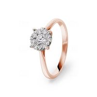 Diamantenring 750/18 K Rosegold mit Diamant 0.40 ct H/si