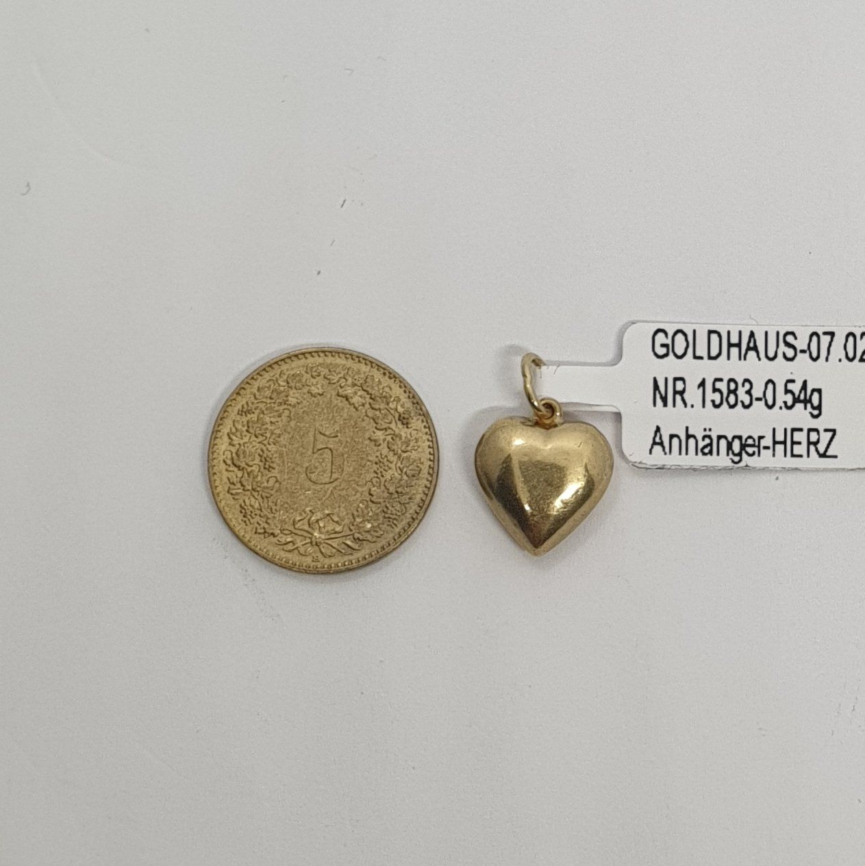 Ciondoli: Echt 18K Gold Anhänger - Herz – Usato da Luzern venduto da Goldhaus-Luzern 3