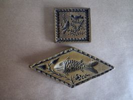 b/2 alte Springerle Anis Backformen Fisch  Vögel auf Äste