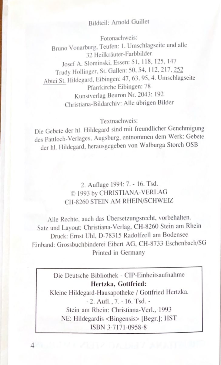 Libri: Kleine Hildegard-Hausapotheke – Usato da Müllheim Dorf venduto da eve_ps6f 2