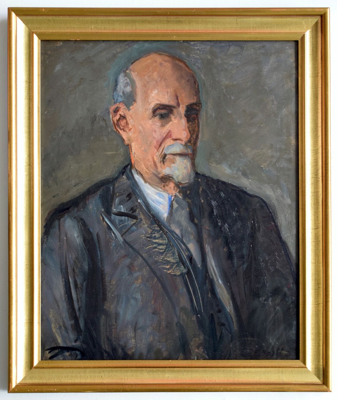 Dipinti: Paul Basilius Barth Basel Porträt Dominik Müller Ölgemälde – Usato da Zürich venduto da Kunstvoll