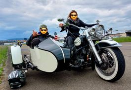 Harley-Davidson FL (1969) mit Seitenwagen - seltenes Veteran