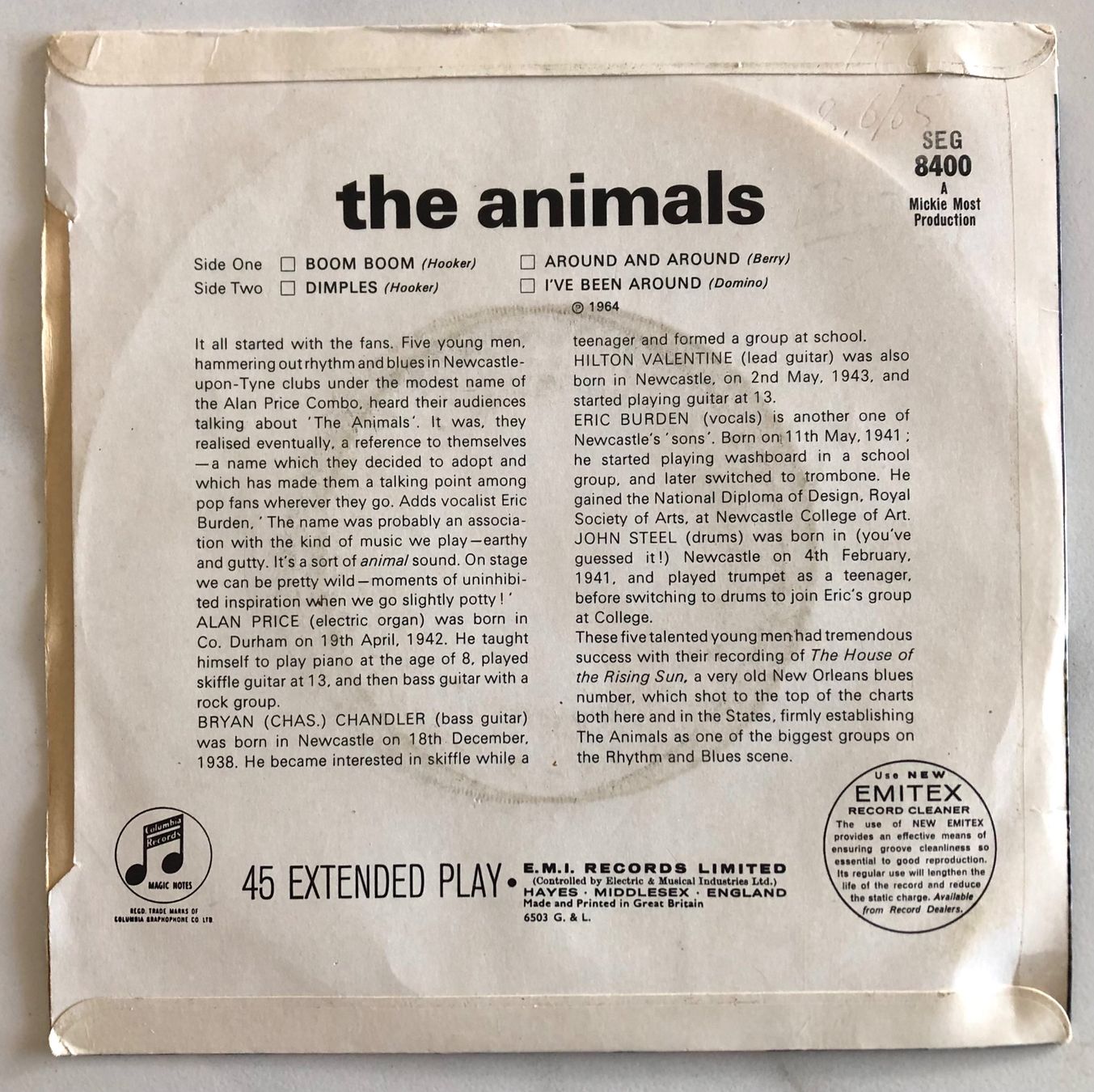 Dischi in vinile: THE ANIMALS - THE ANIMALS – Usato da Poliez-Pittet venduto da Newtown-Records 1