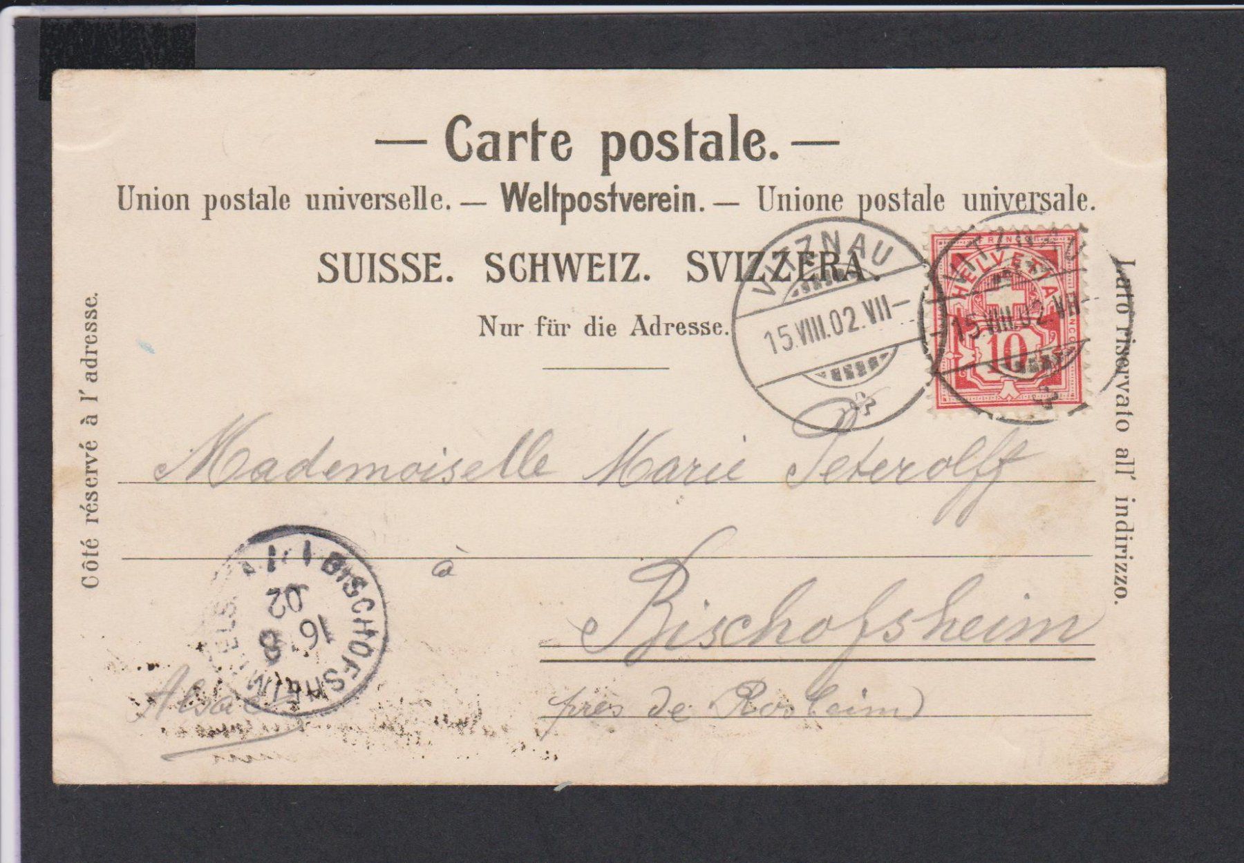 Cartes postales: Rigi - Kulm   :   alte Litho - AK  gest. 1902 – D'occasion à Vitznau par Ropaku 1