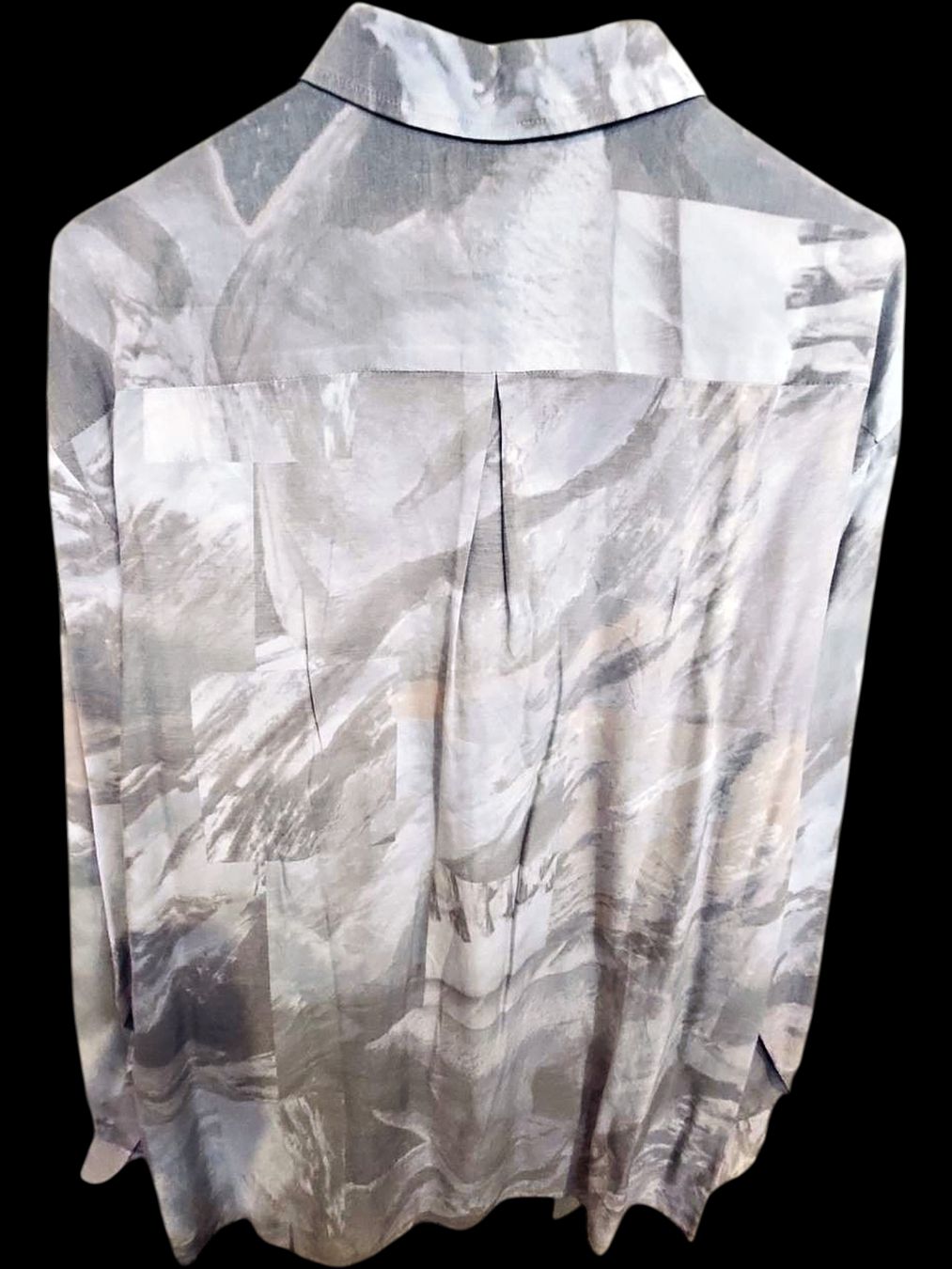 Camicie: Studio Leonardo Button-Down Hemd - Grau Marmormuster - – Usato da Zug venduto da vinokilo 3