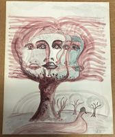 Surealer Baum von Kurt Aeschlimann 1973    (ID b3105)