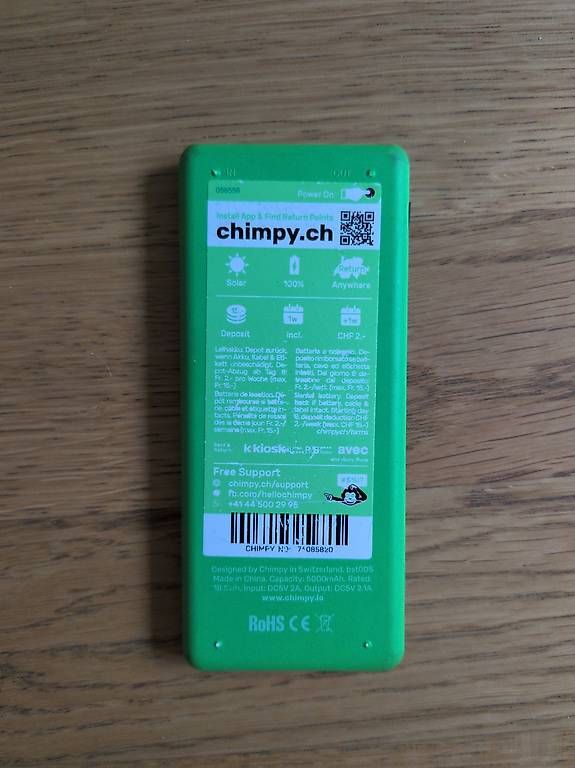 Accus: Chimpy Powerbank 5'000 mAh – D'occasion à Luzern par distract 1