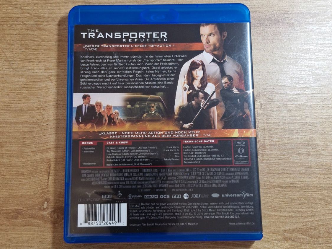 Tutti i DVDs: The Transporter Refueled (2015) Bluray – Usato da Pfungen venduto da Whitie 1