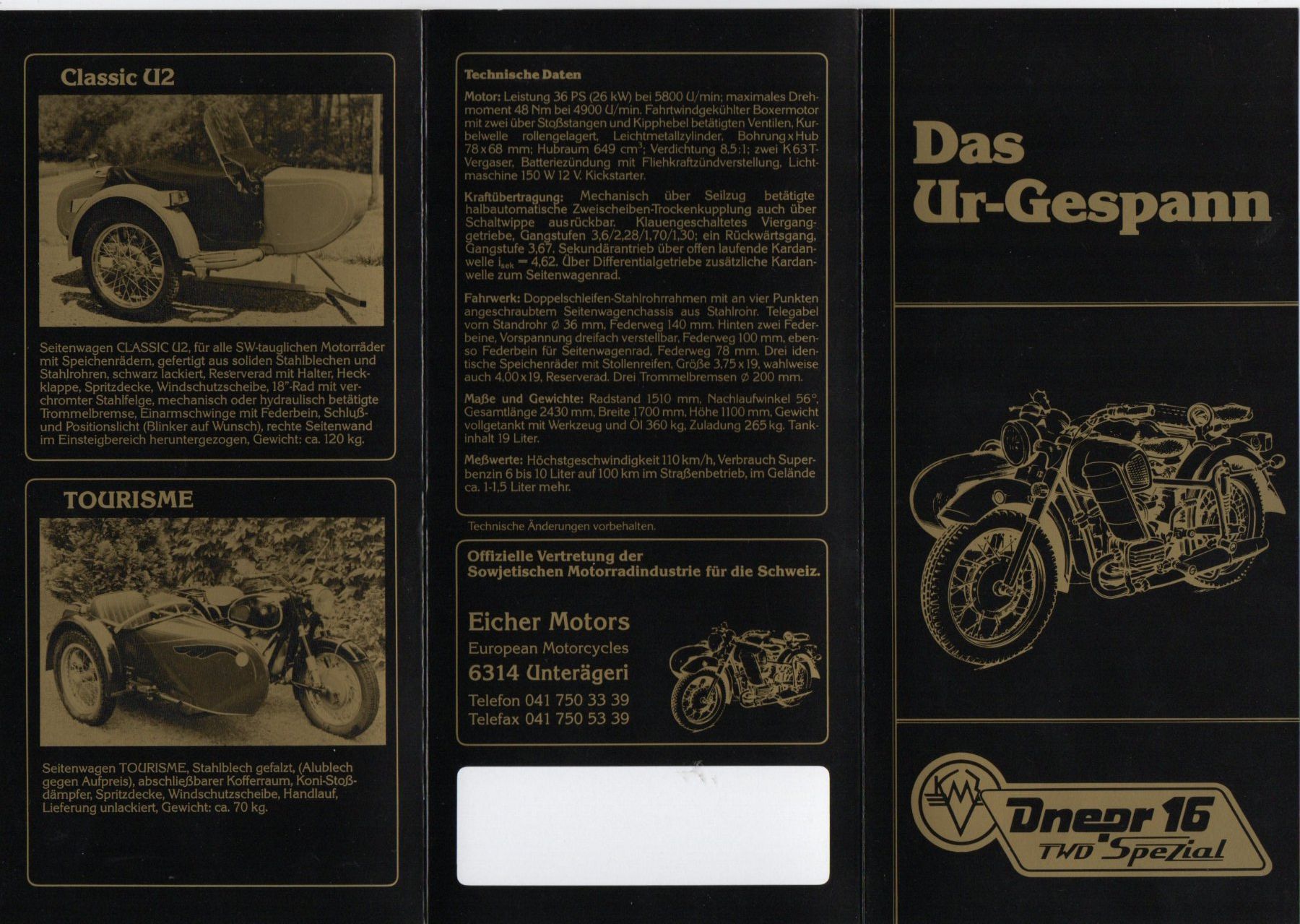 Dnepr Strasse: Dnepr 16 Gespann - Originalprospekt – Gebraucht aus Malans GR von Chueche427 1