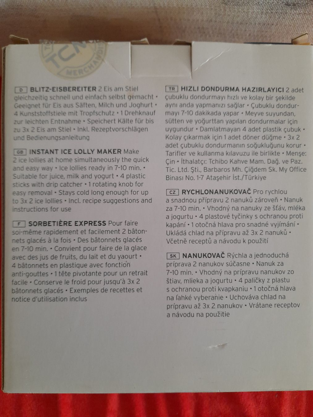 Tchibo Elettrodomestici da cucina: Tchibo Blitz-Eisbereiter Instant Ice Lolly Maker neu – Nuovo e nell'imballaggio originale da Winterthur venduto da Ufff512 4
